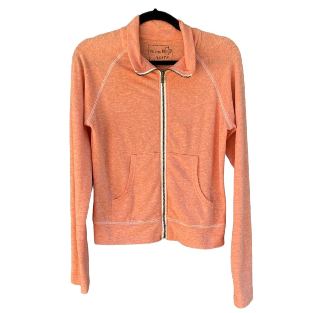 WE THE FREE Orange Lightweight Full Zip Jacket